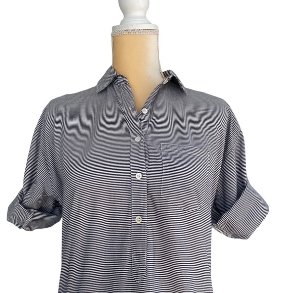 J. CREW Women’s Striped Shirt with 3/4 Sleeves. Size: 0 - Picture 2 of 11